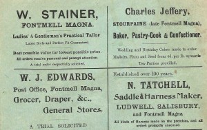 Advert for W. Stainer