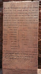 Memorial at the remains of the Kashmir Gate, Delhi which was erected by General Lord Napier in 1876