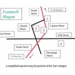 Simplified map of Fontmell Magna