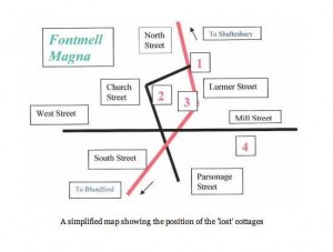 Simplified map of Fontmell Magna